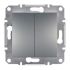 Schneider Electric Asfora сталь вимикач 2 кл. (ЕРН0300162 / 90002312)