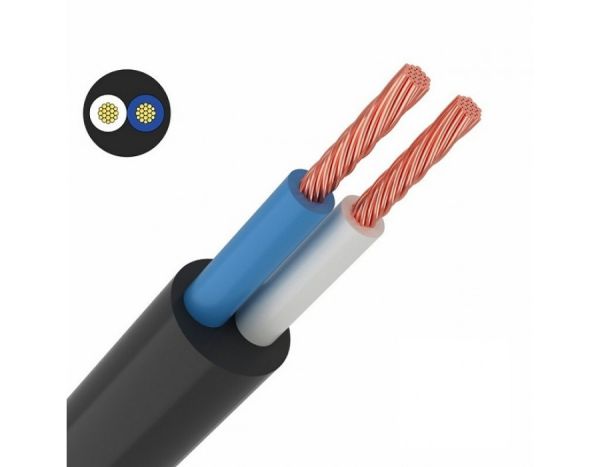 ПВС  2 х 1,0 mm²  Провод ЗЗЦМ чорний