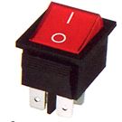 Перемикач клавішний КП -  2и 16A/220W червоний (505401/11-0550RD)