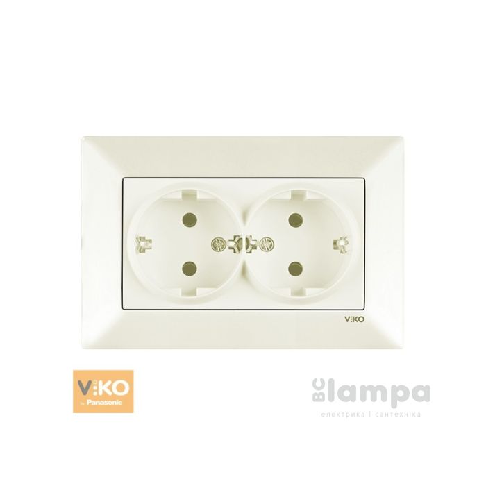Розетка Крем 2- на З/К Viko Meridian (90970256)