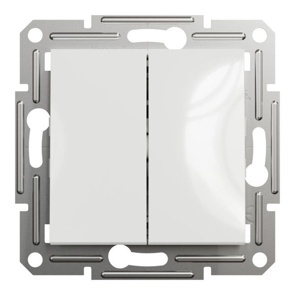 Schneider Electric Asfora білий вимикач 2 кл. прохідний без рамки  (ЕРН0670121)