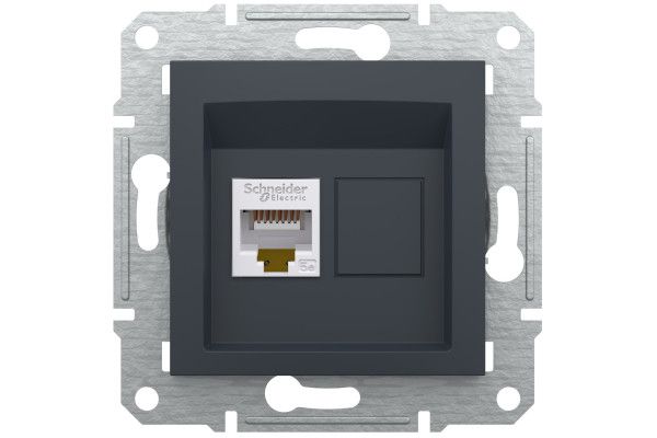 Schneider Electric Asfora антрацит розетка PC 1- на (ЕРН4300171)