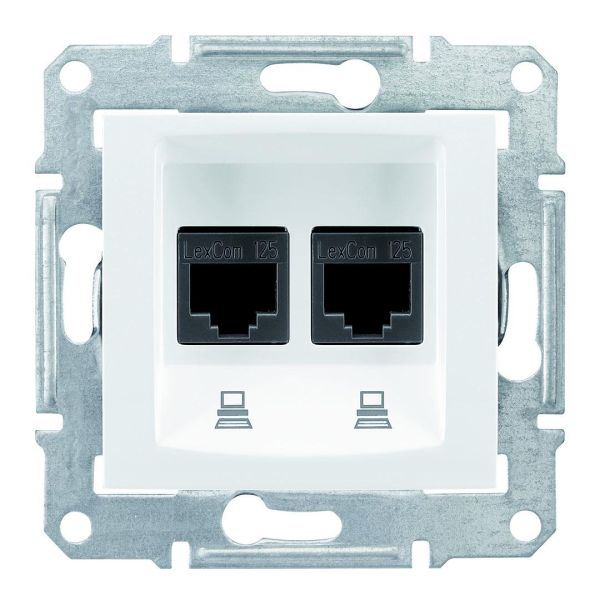 Розетка_SCHNEIDER_Sedna SDN4400121_2- ная комп.розетка бел.