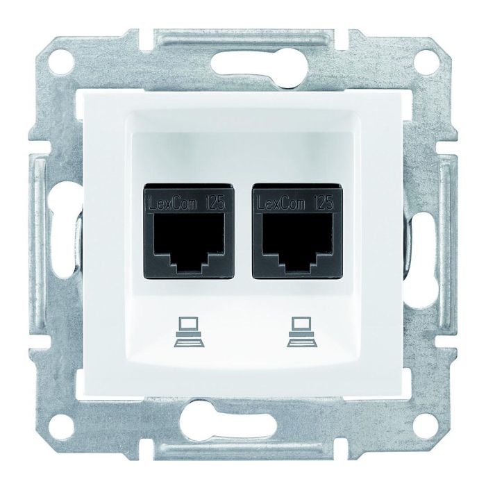 Розетка_SCHNEIDER_Sedna SDN4400121_2- ная комп.розетка бел.