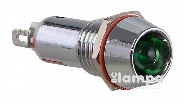 Арматура светосигнальная AD22C-Ø10 зеленая 220V АСКО металл/пайка (0140030123)