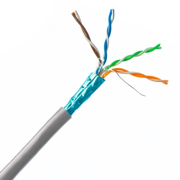 Kабель Ethernet FTP 4×2×0.51 cat.5e  ЗЗКМ мідний сірий
