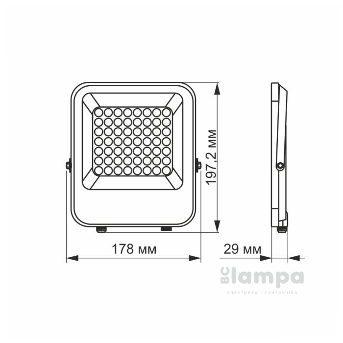 Прожектор VIDEX LED  30W 5000K 12-48V серый (VL-F2-305G/25960)