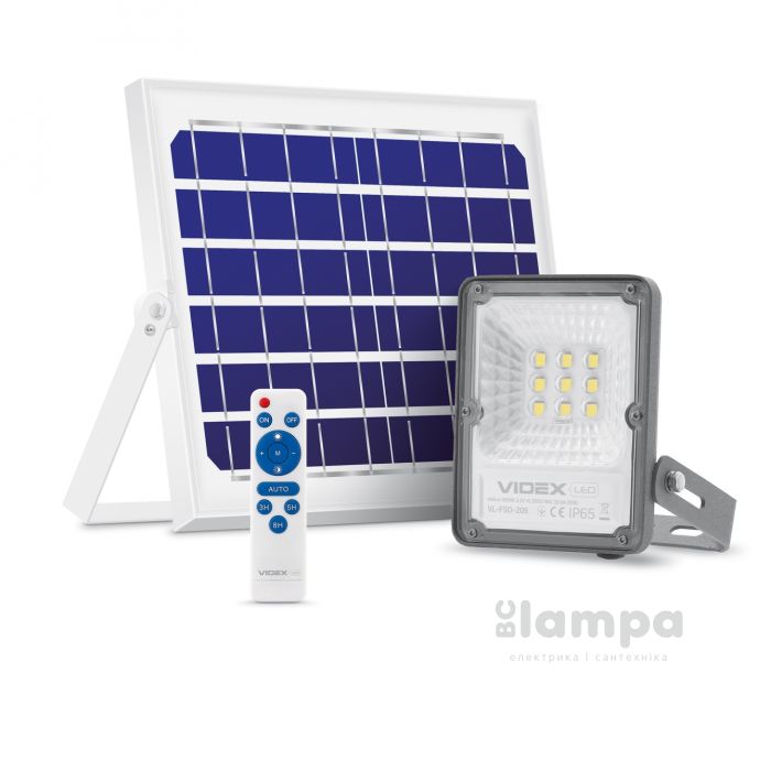 Прожектор автономний VIDEX LED 10W 5000K LiFePO4-3.2V (VL-FSO-205)