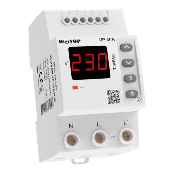 Реле напруги DIGITOP модульне Din VP-40A M3R 3 модуля