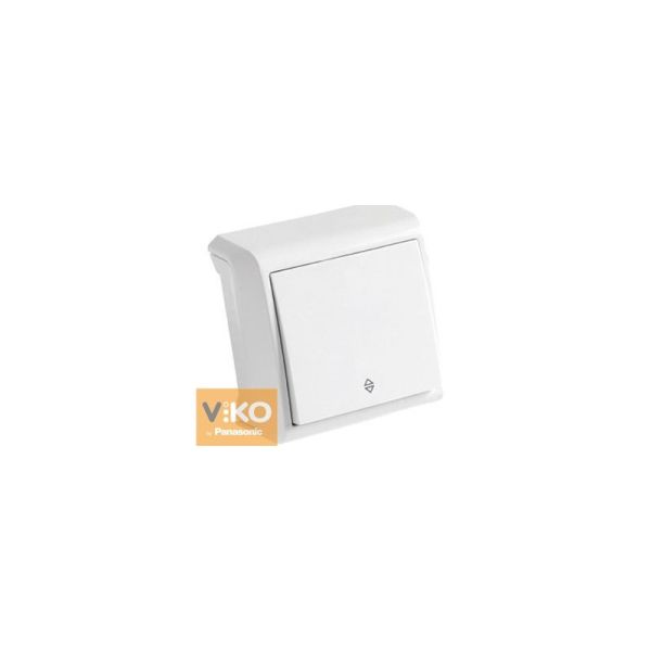 Вимикач 1 кл. Білий прохідний зовнішній VIKO VERA (90681004)