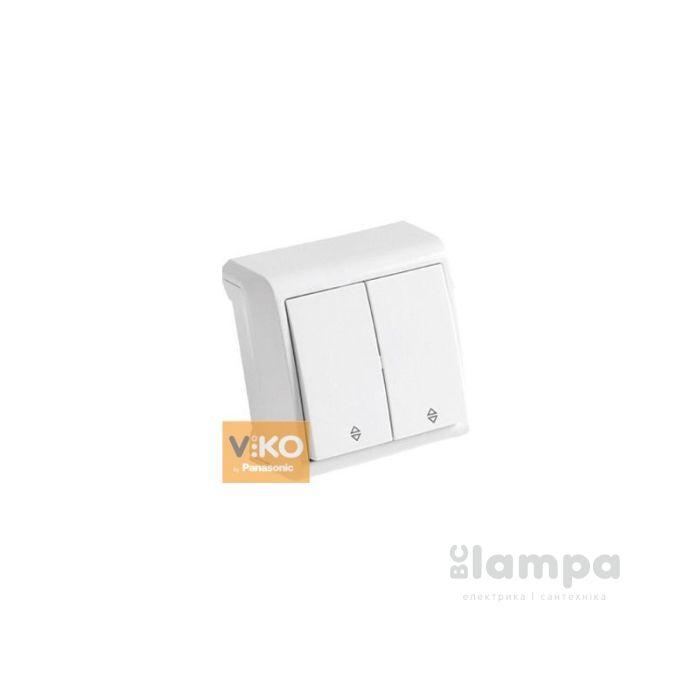 Вимикач 2 кл. Білий прохідний зовнішній VIKO VERA (90681017)
