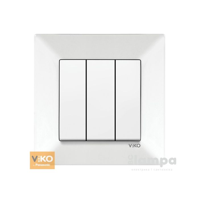 Вмикач Білий 3кл Viko Meridian (90970068)