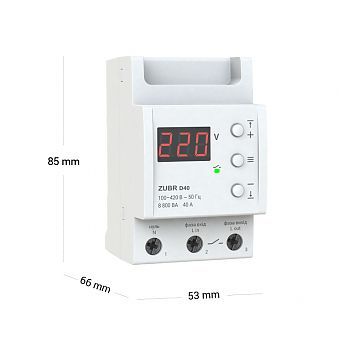Реле напруги ZUBR модульне D40 8 800VA 40A