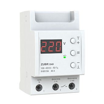 Реле напруги ZUBR модульне D40 8 800VA 40A