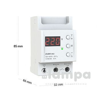 Реле напруги ZUBR модульне D63 13 900BA