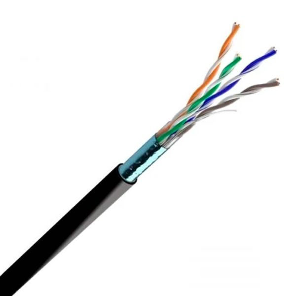Kабель Ethernet FTP 4×2×0.51 cat.5e ЗЗКМ мідний чорний вуличний